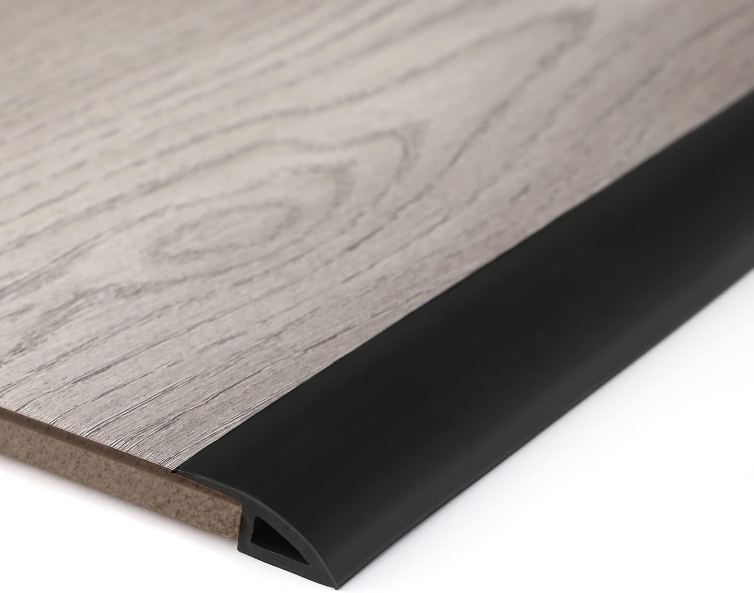 Durable Self-Adhesive Floor and Carpet Transition Strip - 20FT Black Edging