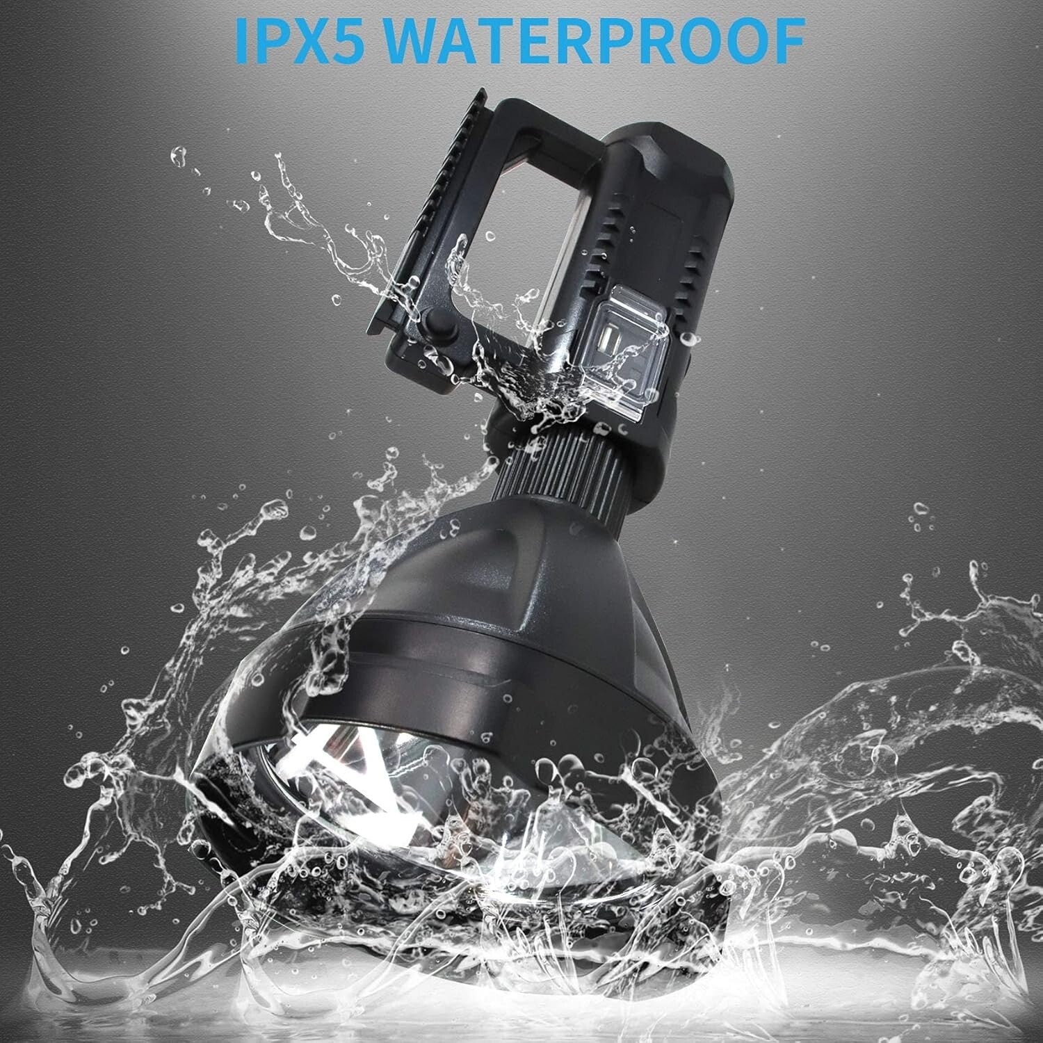 Heavy-Duty X-Large LED Spotlight with Tripod - Perfect for Camping & Fishing