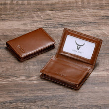 Load image into Gallery viewer, Compact &amp; Lightweight Italian Leather Business Card Holder for Professionals