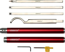 Load image into Gallery viewer, Multi-Function Carbide Tool Set for Wood Lathe - 8PC with Swan Neck Hollowers