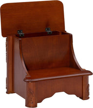 Load image into Gallery viewer, Compact Woodbury Mahogany Step Stool with Hidden Storage - Bedroom Elegance