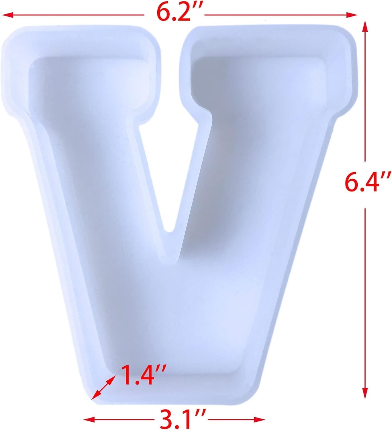 Versatile 6-Inch Silicone Alphabet Mold for Candles, Soap, & Resin - 26 Pack