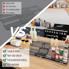 Load image into Gallery viewer, Elegant Expandable Spice Rack Organizer with Protective Railing - 14.5" to 29.1"