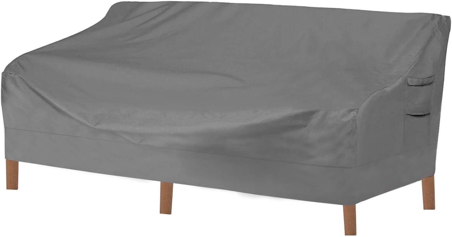 Durable 600D Waterproof Outdoor Sofa Cover with Air Vent - Fits 3-Seater