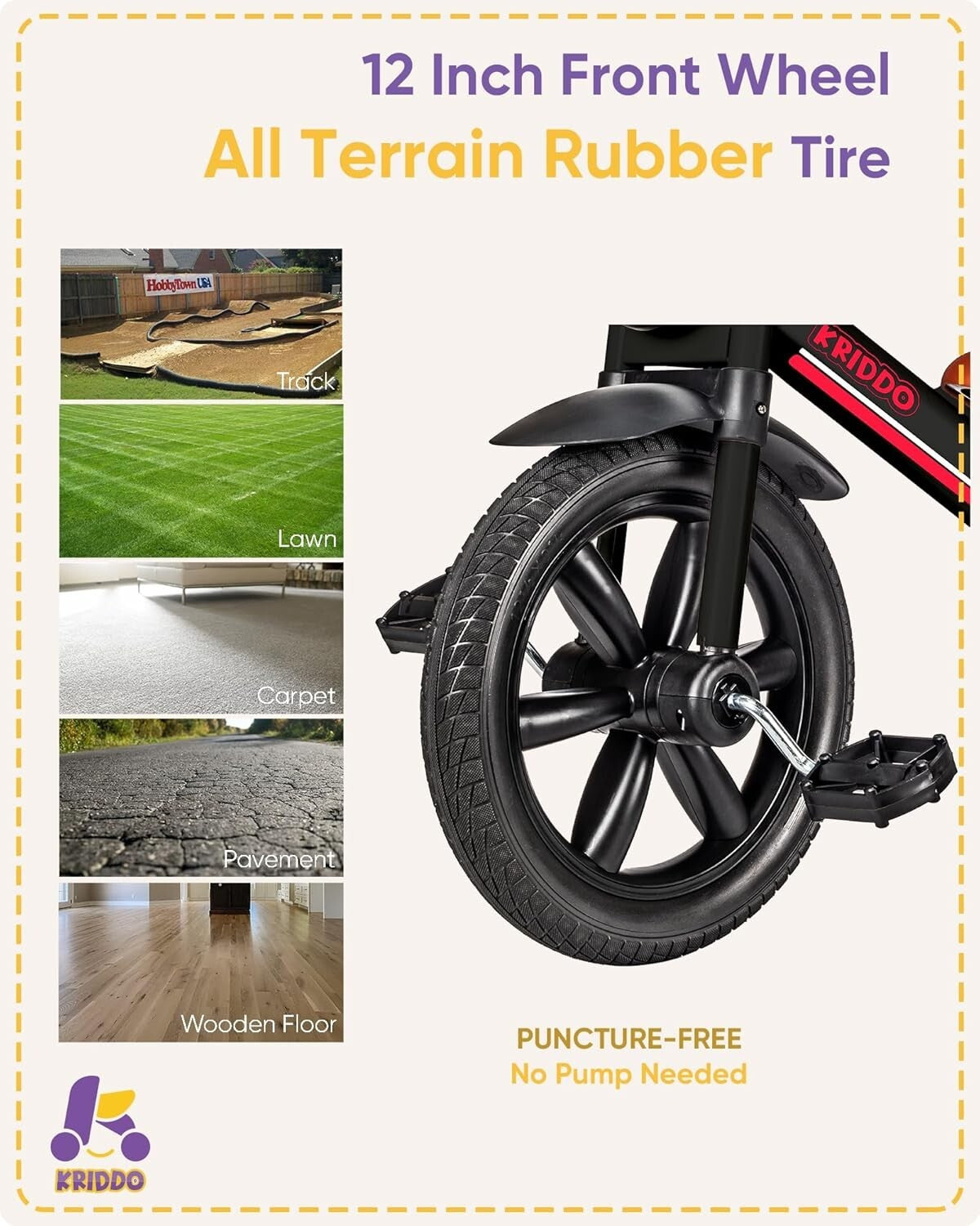 Sturdy Toddler Tricycle with Stability Design & Silent Wheels for Indoor Outdoor