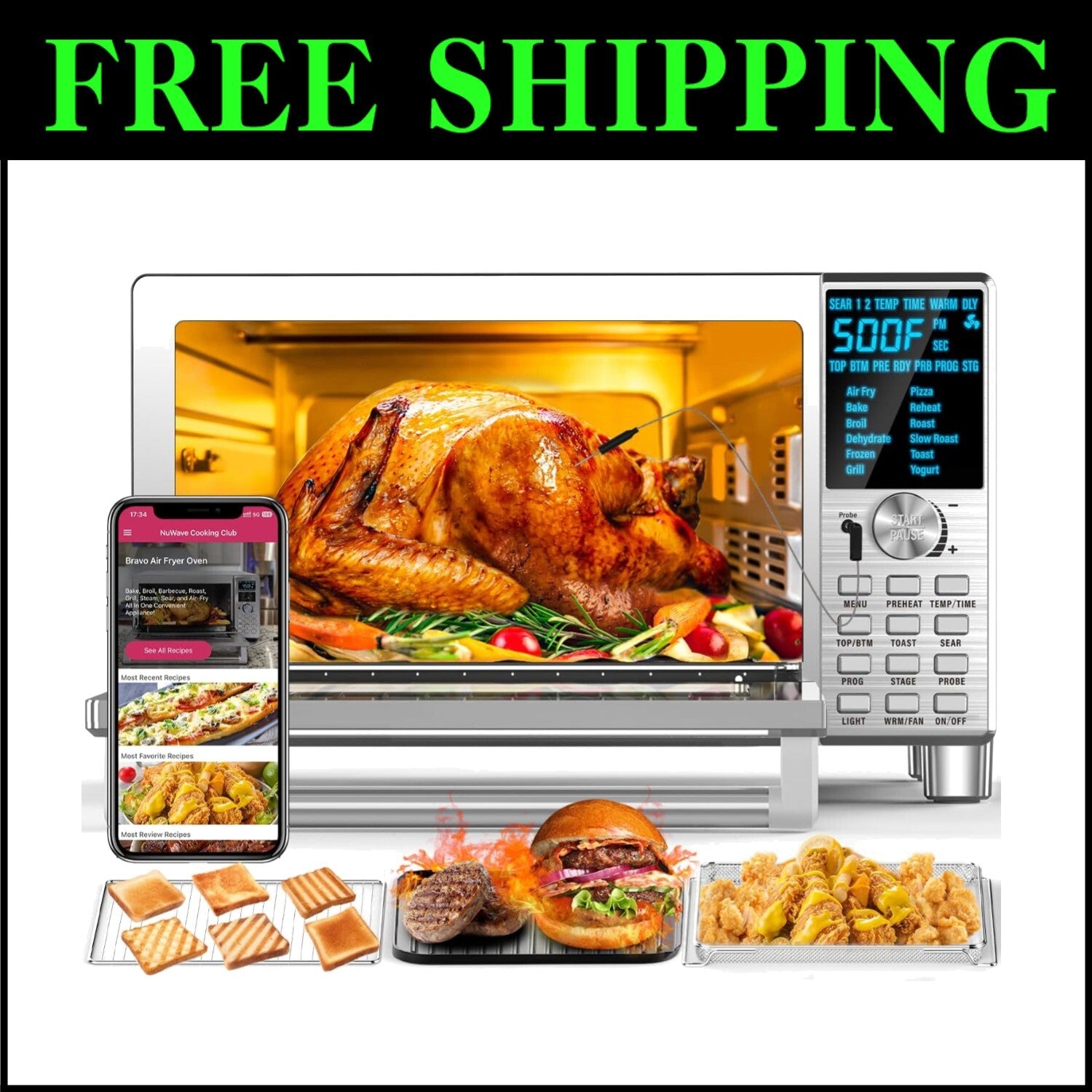 Innovative Bravo XL Air Fryer Toaster Oven: Fast Cooking, Less Oil & Smart Tech