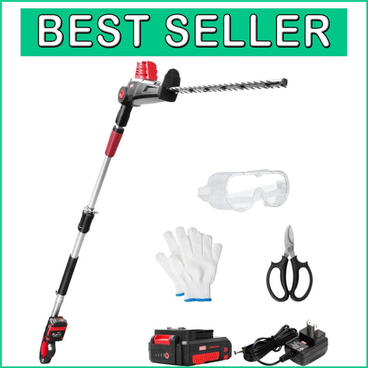 Effortless Trimming with Cordless 20V Hedge Trimmer & Multi-Angle Adjustments