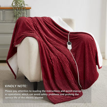Load image into Gallery viewer, Sherpa Heated Blanket - Full Size 72"x84" with Over-Heat Protection and Timer
