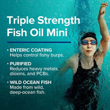 Load image into Gallery viewer, 240 Mini Softgels Triple Strength Fish Oil - 1000mg Omega-3 for Heart &amp; Eyes