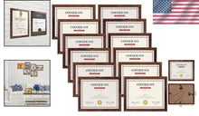 Load image into Gallery viewer, Rustic 8.5x11 Frames Set of 12 - Lightweight Decorative Document Display