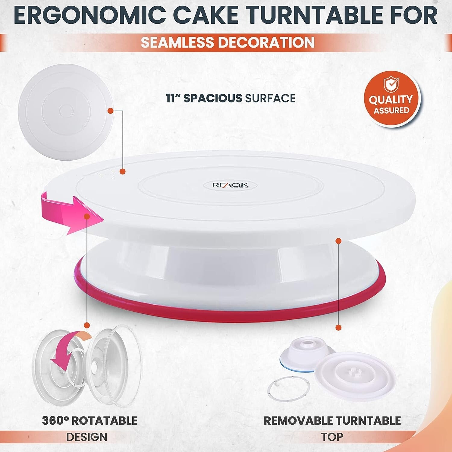 Deluxe Cake Decorating Essentials with 700 Pcs - Turntable & Multiple Tools