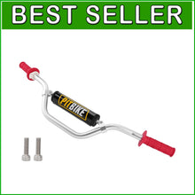 Load image into Gallery viewer, Lightweight Red &amp; Silver 7/8" Dirt Bike Handlebar Set - 1-Year Warranty Included