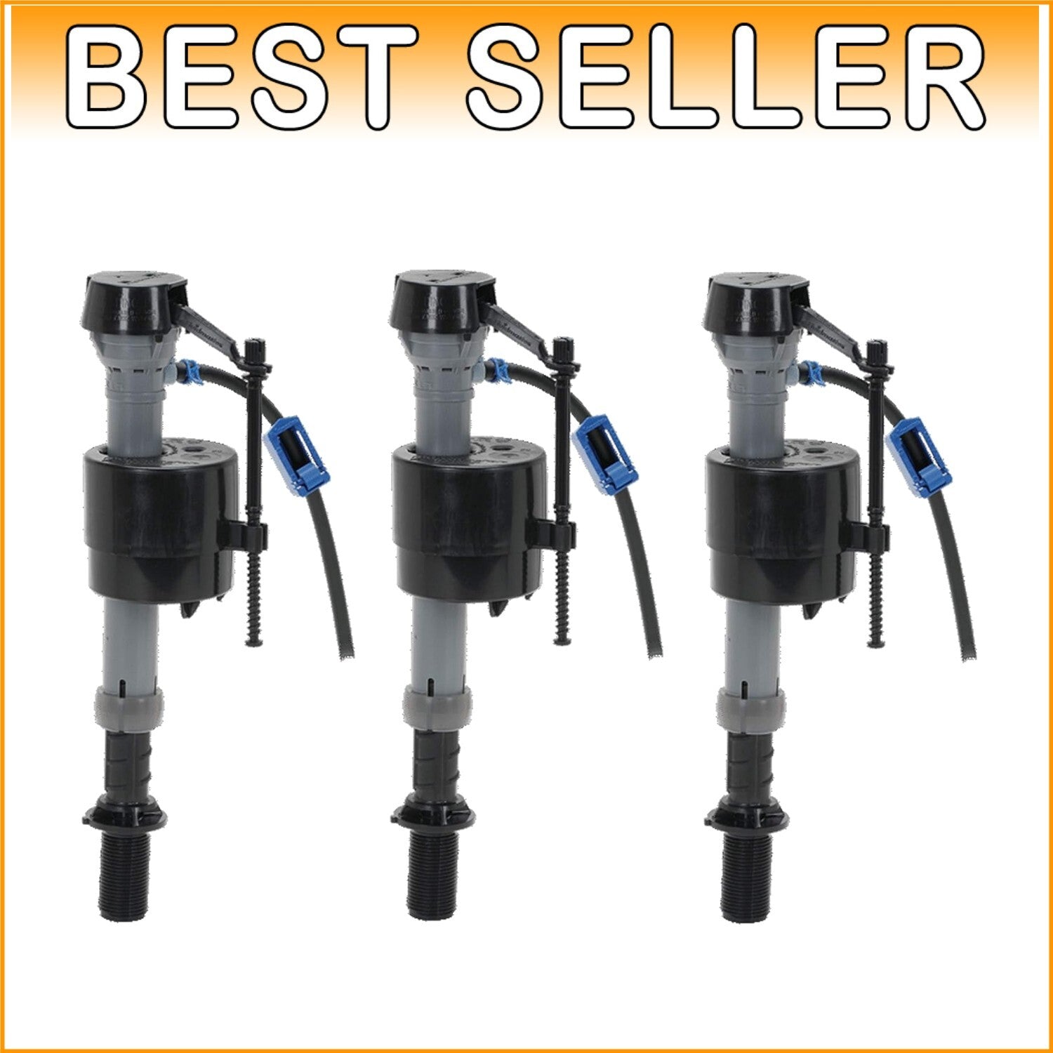 Efficient Universal Toilet Fill Valve 3 Pack - High Performance & Easy Install
