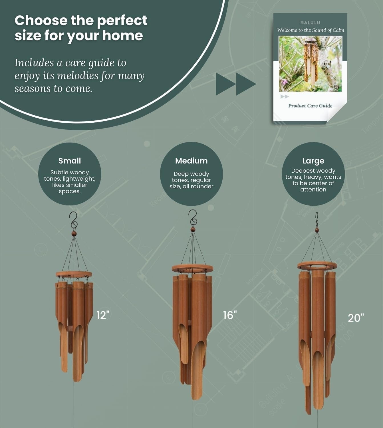 Classic Weather-Resistant Bamboo Wind Chimes for Outdoor Serenity - Gift-Ready