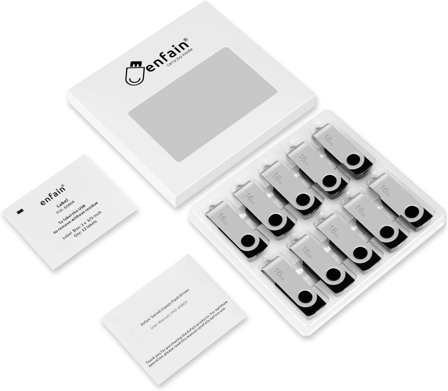 Customizable 64GB USB 3.0 Flash Drives - 10-Pack with 90MB/s Transfer Speed