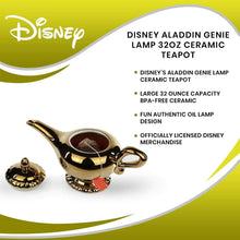 Load image into Gallery viewer, Magical 32 Oz. Genie Lamp Teapot - Disney Golden Ceramic Serving Kettle