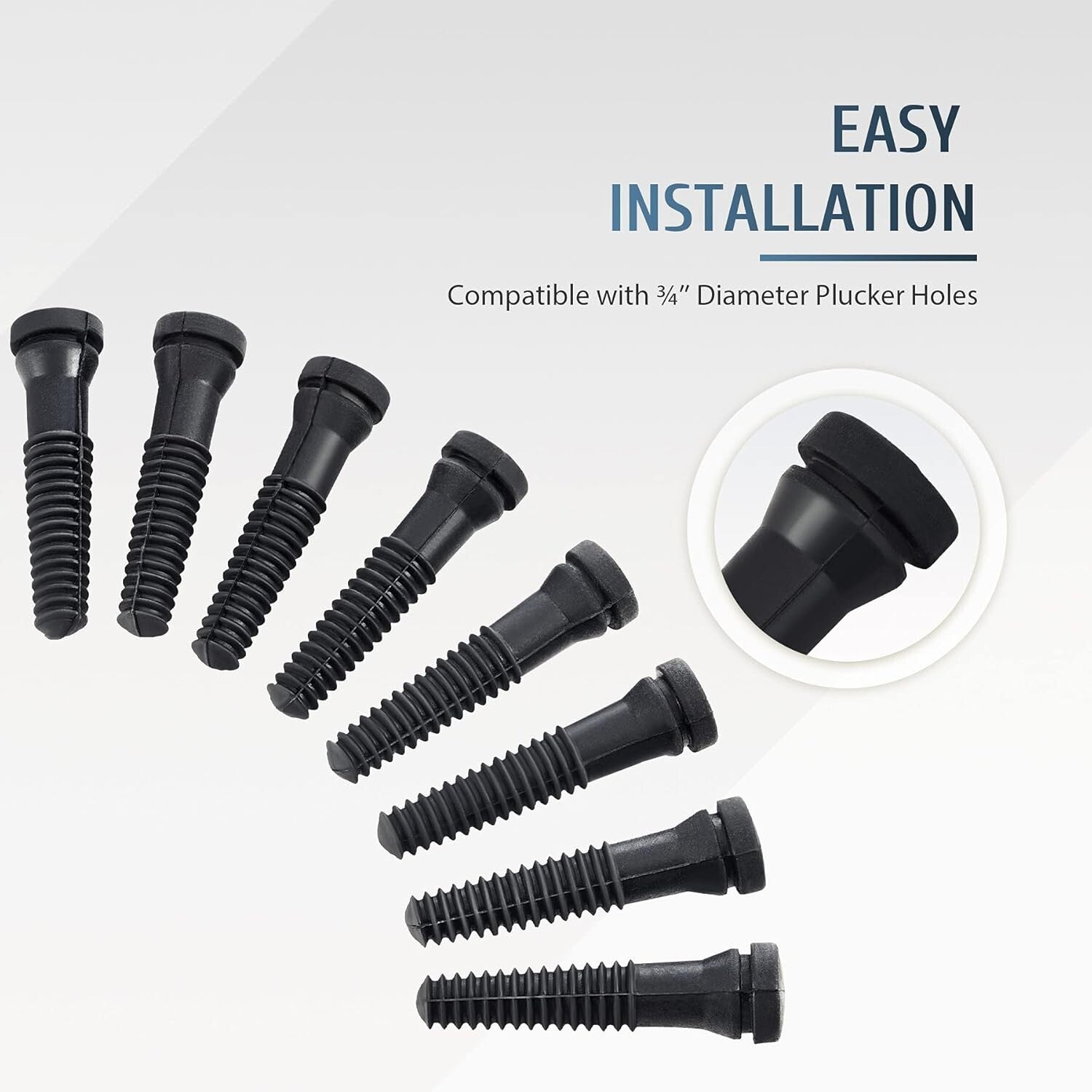 Easy-Install Rubber Plucking Fingers for Poultry - 150 Pack, 3/4" Compatible