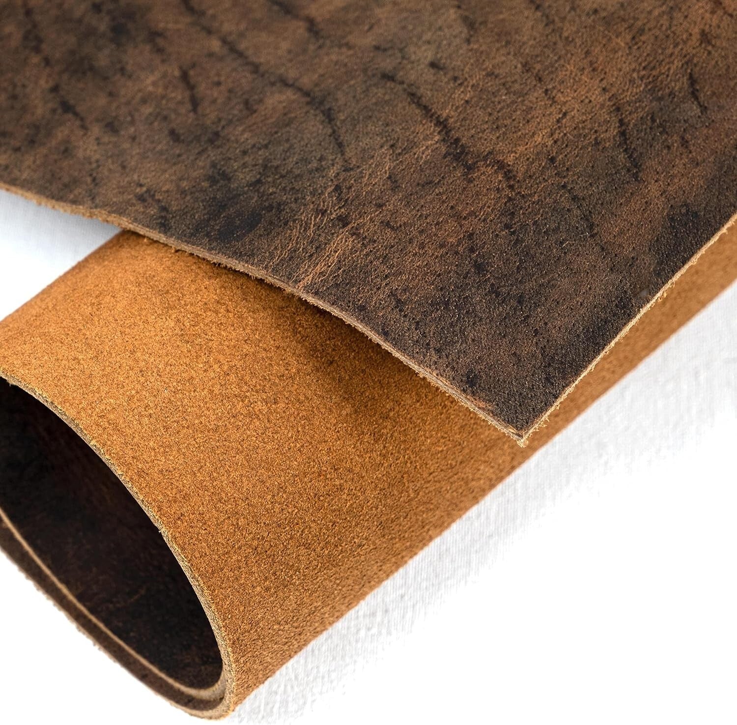 Soft Antique Brown Leather Crafting Sheets - Set of 4 Ideal for DIY Projects