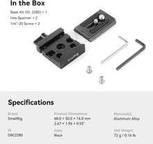 Load image into Gallery viewer, Durable Quick Release Clamp &amp; Plate for Quick Camera Setups - 72g Weight Limit