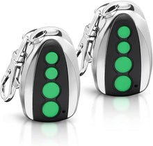 Load image into Gallery viewer, Ergonomic 4-Button Gate Remote Controller - 65ft Range - 2-Pack Security Fobs