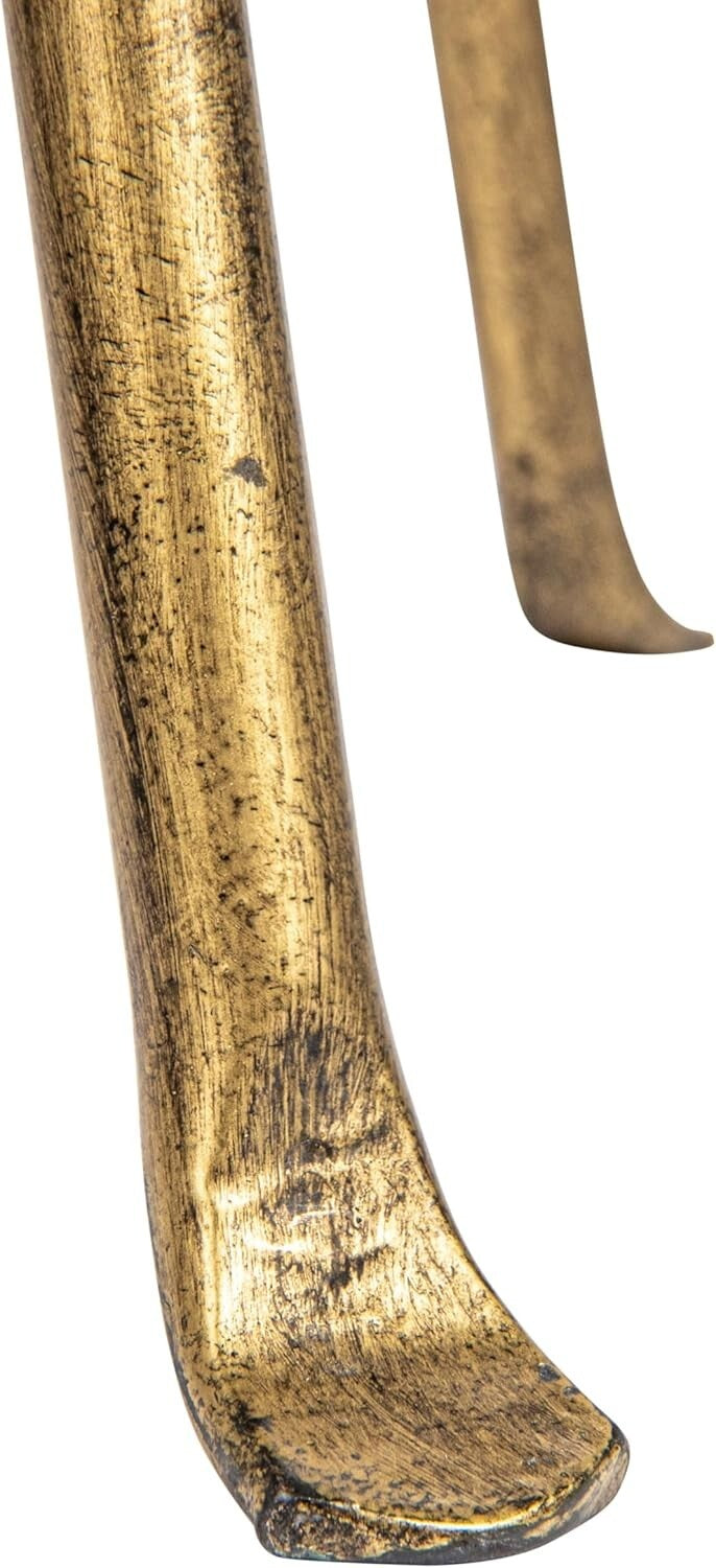 Durable Antique Brass Cocktail Side Table - 12.5 Inches of Timeless Style