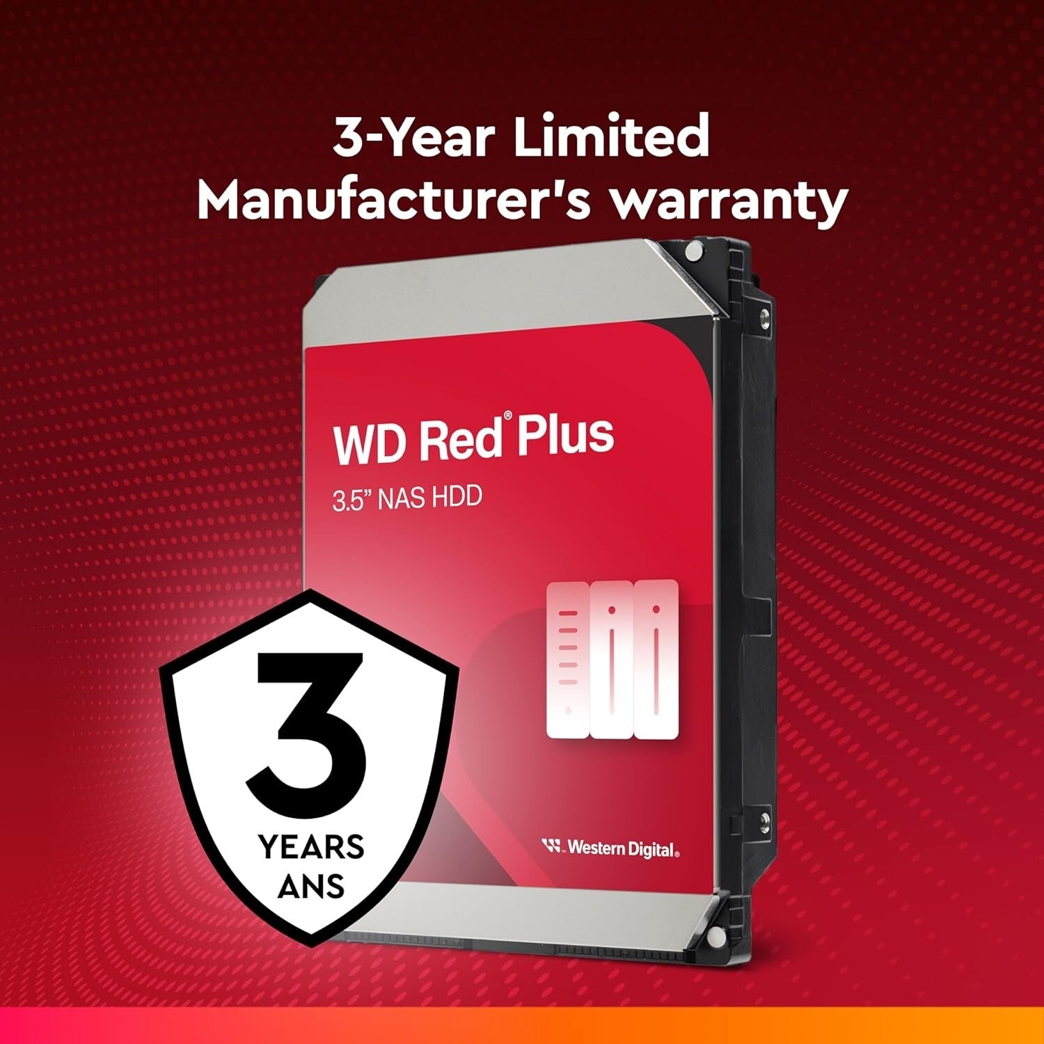 Reliable 10TB WD Red Plus Hard Drive - Designed for 24x7 NAS Performance