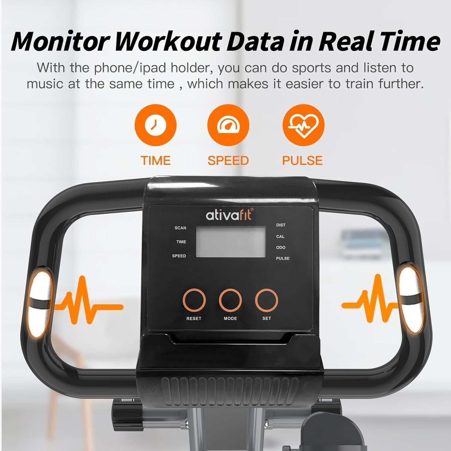 Durable Alloy Steel Folding Exercise Bike with Resistance Bands for All Heights