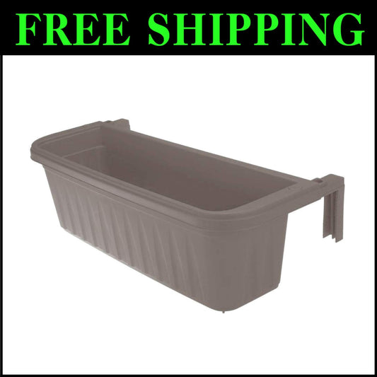 Outdoor Adjustable 24" Railing Planter - Fits Railings 1-4" Wide, Easy Setup