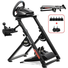 Load image into Gallery viewer, Adjustable Sim Racing Wheel Stand - Compatible with Logitech &amp; Thrustmaster