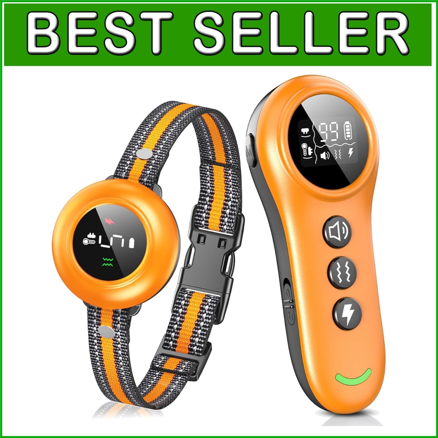 2-in-1 Dog Training Collar & Anti-Bark Device - 3300FT Waterproof & Rechargeable