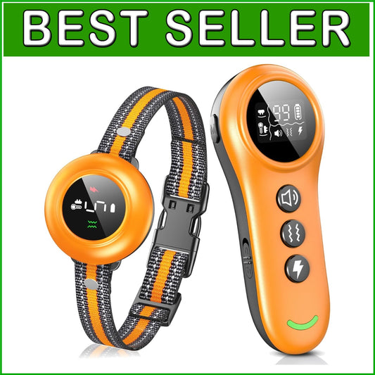 2-in-1 Dog Training Collar & Anti-Bark Device - 3300FT Waterproof & Rechargeable