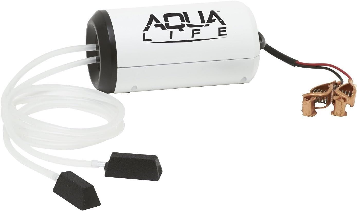 Aerate Your Livewell: 50-Gallon 12V Aerator with Flexible Hose & Accessories