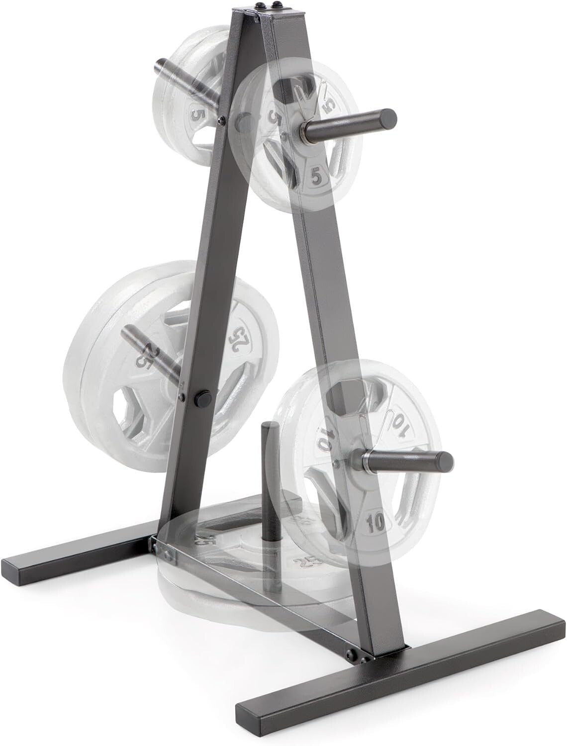 Sturdy Weight Plate Tree for 1-Inch Plates - Ideal for Home Gym Clutter