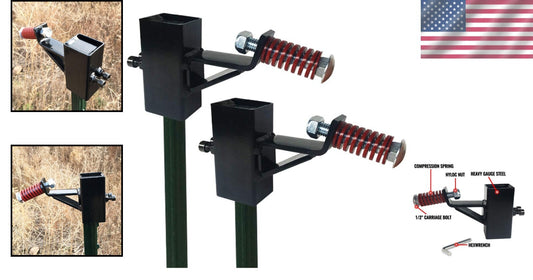 AR500 Steel T-Post Target Hanger with 15° Cant - Secure Mounting Adapter