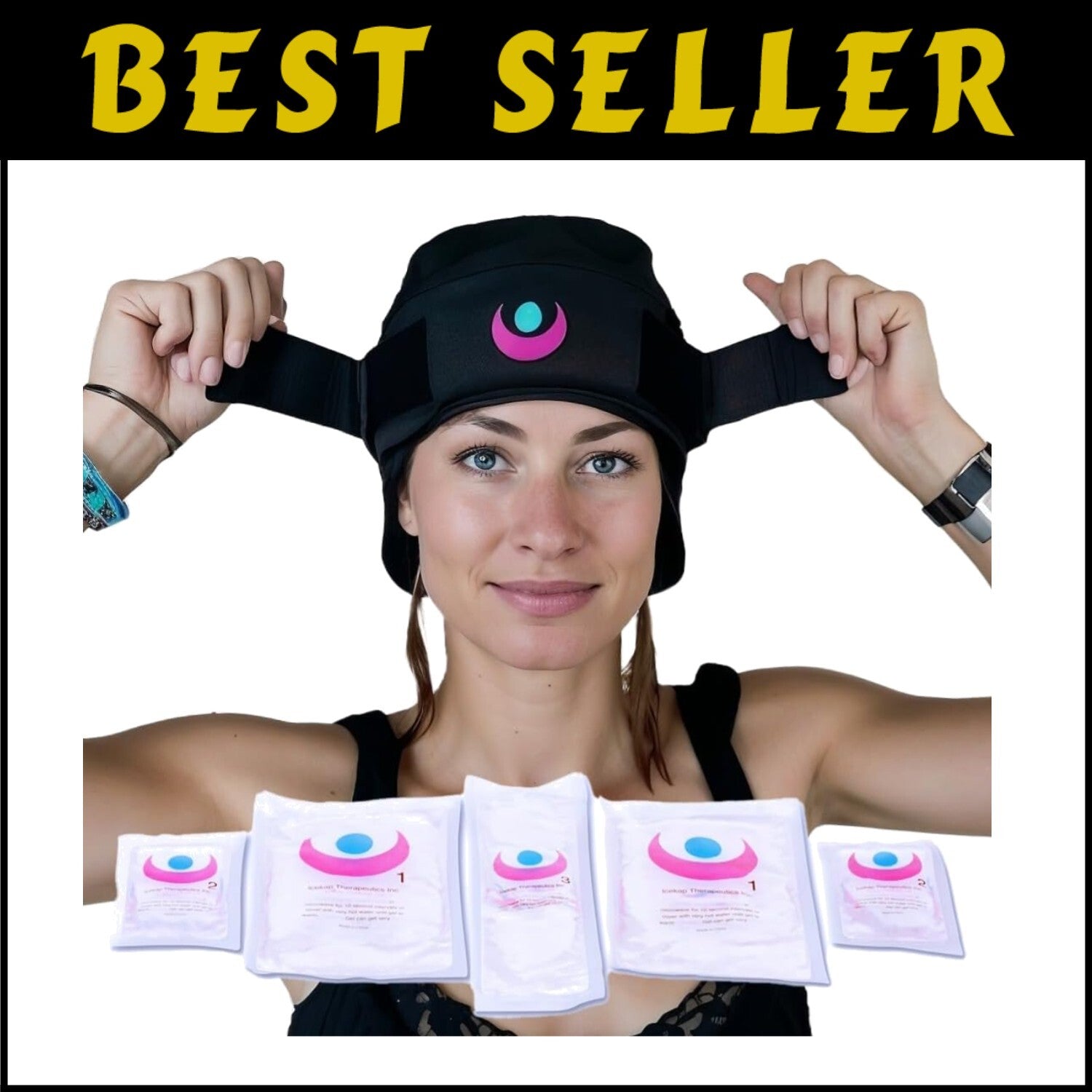 Extra Strength Cold Cap for Scalp Cooling & Concussion Relief - 8x8 Size