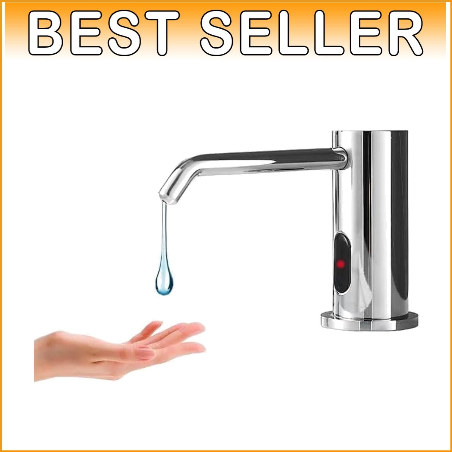 Sleek Touchless Soap Dispenser - High Capacity Brass Design for Hygienic Spaces