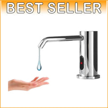 Load image into Gallery viewer, Sleek Touchless Soap Dispenser - High Capacity Brass Design for Hygienic Spaces