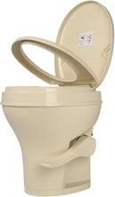Load image into Gallery viewer, Residential Height RV Toilet, 18.5” Gravity Flush, Soft Close – Parchment Bone