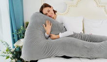 Load image into Gallery viewer, Soft 60-Inch Full Body Pillow with Adjustable Fill - Perfect for Side Sleepers