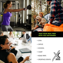Load image into Gallery viewer, JAXX 9pc Meal Prep Lunch Box: Insulated Kit with Shaker Bottle for All Occasions
