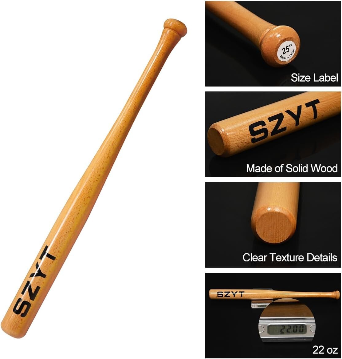 Durable 33 Inch Yellow Baseball Bat - Ideal for Home Defense & Practice