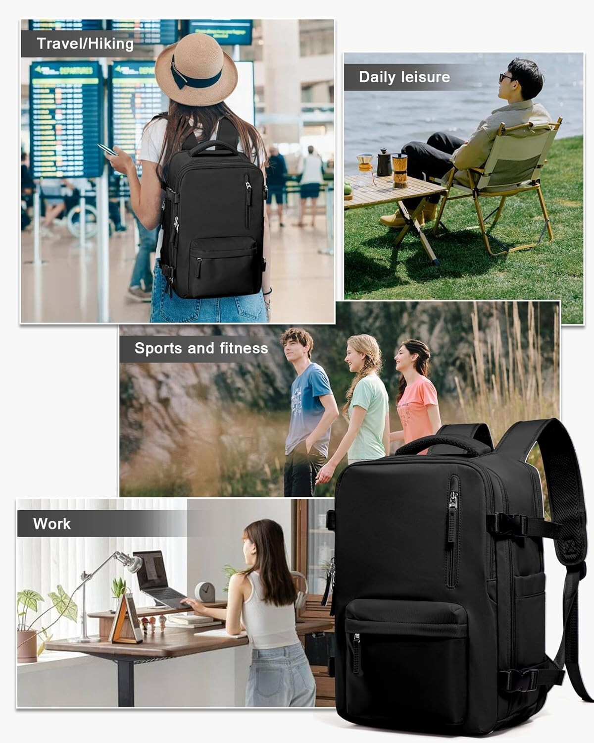 Stylish Carry-On Travel Backpack for Men and Women - Perfect for Professionals