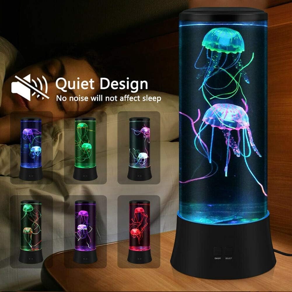 Multicolor Jellyfish Lamp - 15 Inch LED Liquid Motion for Relaxation & Fun