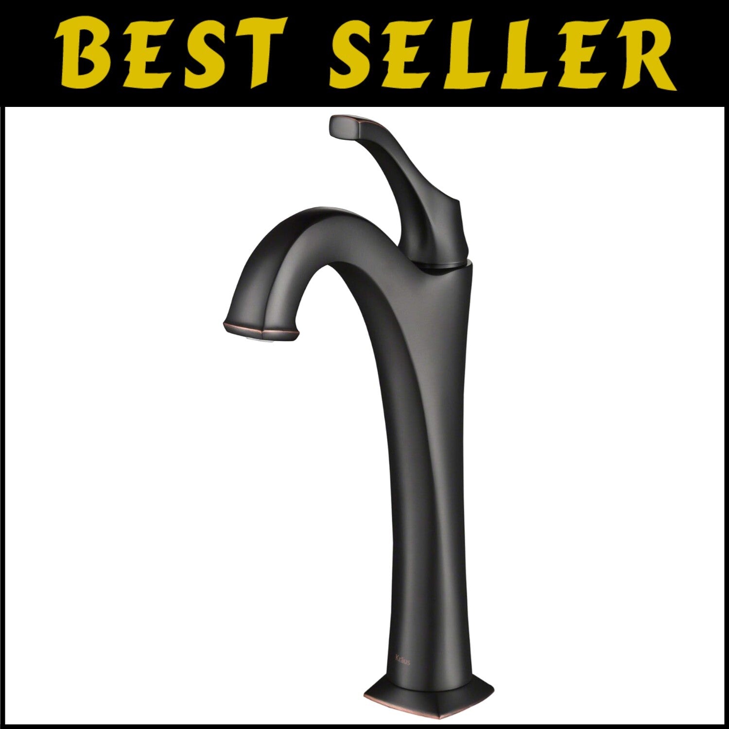 Arlo Oil Rubbed Bronze Single Handle Vessel Faucet with Pop-Up Drain Included