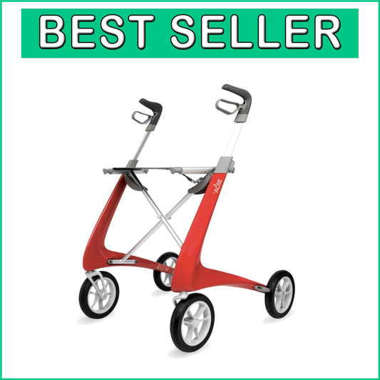 World's Lightest Carbon Fiber Rollator Walker - Easy Transport & Awarded Style