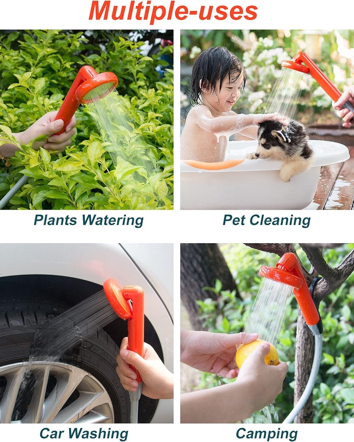 Safety Compliant Portable Shower for Camping and Outdoor Activities, Large Size