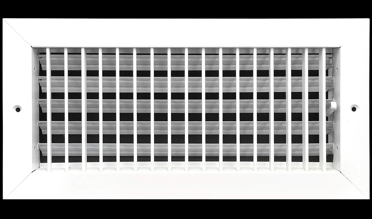 14"w x 6"h Adjustable HVAC Vent Cover - High Airflow Diffuser in White