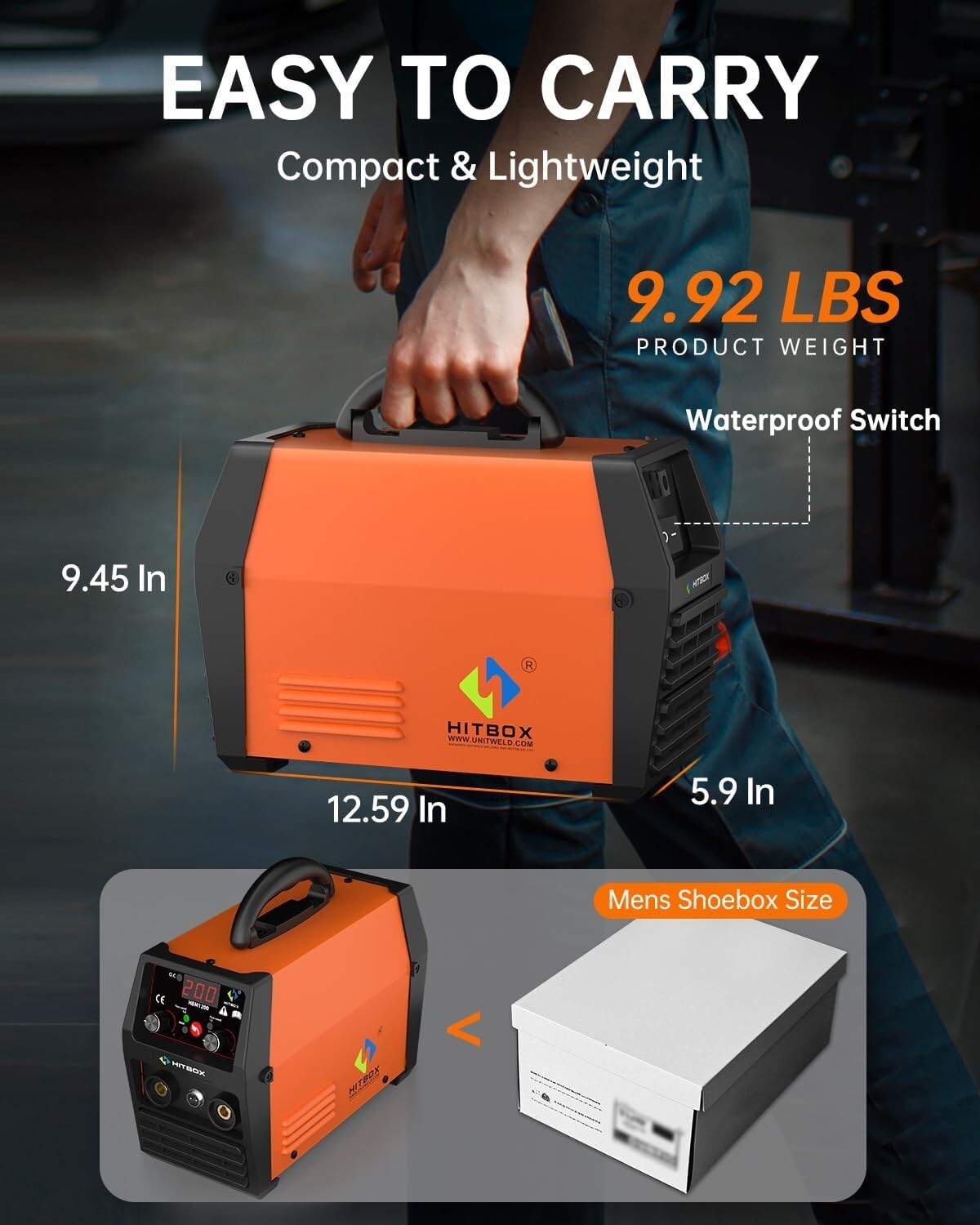 Lightweight 140A MIG/LIFT TIG/Stick Welder - Easy Control and Safety Features