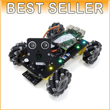 Load image into Gallery viewer, Programmable Mecanum Wheel Robot Kit for Raspberry Pi with App Control &amp; Sensors