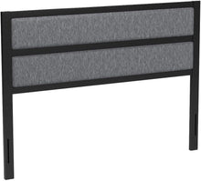 Load image into Gallery viewer, Elegant Queen Grey Upholstered Metal Headboard – Easy Assembly with Style